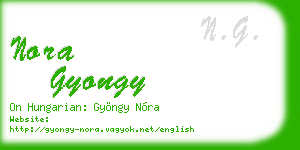 nora gyongy business card